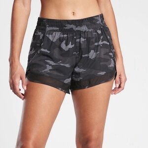 Athleta Black Camouflage Athletic Shorts